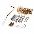 Wilkinson 52.5mm(2-1/16 inch) Individual Saddle Full Block ST Guitar Tremolo Bridge Pop-In Arm 2-Point for Squier/Mexico Fender Strat, Gold
