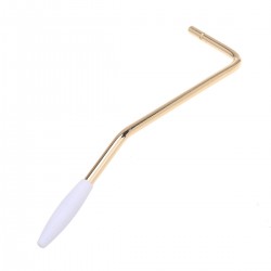 Wilkinson 5mm Push-In Strat Tremolo Arm Bridge Whammy Bar for Wilkinson and Other Imported Electric Guitar, Gold with White tip