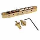 Wilkinson 52mm(2-3/64 inch) String Spacing Nashville Style Tune-o-matic Bridge Compatible with USA Les Paul/Epiphone Les Paul Style Guitar, Gold