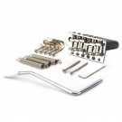 Wilkinson WV6-SB 54mm 5+1 Hole Tremolo Bridge Vintage Steel Saddles with Full Steel Block for Fender USA and Japan Strat Style Electric Guitar, Chrome