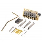 Wilkinson WVPC-SB 54mm Stainless Steel Saddles 6-Hole Guitar Tremolo Bridge with Full Solid Steel Block for Import Strat and Japan Strat , Gold