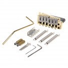 Wilkinson WVP-SB 54mm SUS Stainless Steel Saddles 2-Point Guitar Tremolo Bridge with Full Solid Steel Block for Import Strat and Japan Strat, Gold