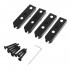 Musiclily Pro Single Individual String Lock-Down Bass Bridge for 4-String Electric Bass, Black (Set of 4)
