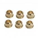 Musiclily Pro Metal Vintage/Modern 6mm to 10mm Guitar Tuner Conversion Bushings Tuning Pegs Adapter Ferrules, Gold (Set of 6)