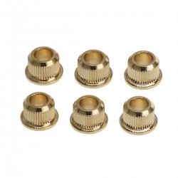 Musiclily Pro Metal Vintage/Modern 6mm to 10mm Guitar Tuner Conversion Bushings Tuning Pegs Adapter Ferrules, Gold (Set of 6)