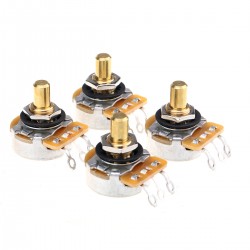 Musiclily Ultra Customized CTS 450G Series A250K Audio Taper Tone Pots Short Solid Shaft Potentiometers 10% Tolerance for Guitar and Bass (Set of 4)