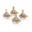 Musiclily Ultra Customized CTS 450G Series A250K Audio Taper Tone Pots No Load Short Split Shaft Potentiometers 10% Tolerance for Guitar and Bass(Set of 4)