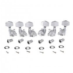 Musiclily Ultra 3R3L 19:1 Ratio Guitar Locking Tuners Tuning Pegs Keys Machines Heads Set Compatible with Les Paul Style Electric or Acoustic Guitar,Chrome