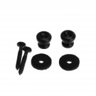 Musiclily Pro Metal Strap Buttons End Pins for Ukulele Small Sized Guitar Bass , Black (Set of 2)