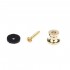 Musiclily Pro Metal Strap Buttons End Pins for Ukulele Small Sized Guitar Bass, Gold (Set of 2)