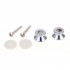 Musiclily Pro Metal Strap Buttons End Pins for Fender Style Electric Acoustic Guitar Bass, Chrome (Set of 2)