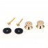 Musiclily Pro Metal Strap Buttons End Pins for Fender Style Electric Acoustic Guitar Bass, Gold (Set of 2)