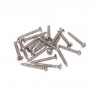Musiclily Pro 3.0x25mm Strap Button Mounting Screws for Guitar or Bass,Nickel (Set of 20)