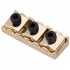 Musiclily Pro 42mm Steel Guitar R2 Locking Nut String Lock for Floyd Rose Tremolo Bridge Electric Guitar, Gold