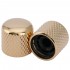 Musiclily Pro Metric Size Steel Tele Dome Knobs for Import Fender Telecaster Electric Guitar/ Precision Bass, Gold (Set of 2)