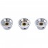 Musiclily Pro 6mm Steel UFO Abalone Top Control Knobs with Set Screw for Strat Style Electric Guitar, Chrome (Set of 3)