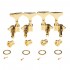 Wilkinson 2R2L 20:1 Ratio Bass Tuners Machine Heads Tuning Pegs Keys Set for Ibanez Style Electric Bass, Gold