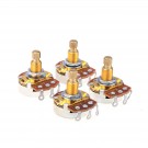 Musiclily Pro Brass Shaft Full Metric Sized Control Pots A500K Audio Taper Potentiometers for  Guitar (Set of 4)