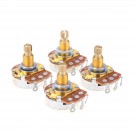 Musiclily Pro Brass Shaft Full Metric Sized Control Pots B500K Linear Taper Potentiometers for  Guitar (Set of 4)