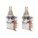 Musiclily Pro Brass Full Metric Sized Control Pots A500K Push/ Push Audio Taper Potentiometers for  Guitar (Set of 2)