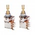 Musiclily Pro Brass Full Metric Sized Control Pots A500K Push/ Push Audio Taper Potentiometers for  Guitar (Set of 2)