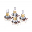 Musiclily Pro Brass Thread Mini Metric Sized Control Pots A250K Audio Taper Potentiometers for  Guitar (Set of 4)