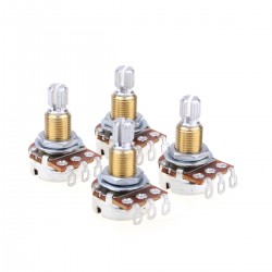 Musiclily Pro Brass Thread Mini Metric Sized Control Pots B250K Linear Taper Potentiometers for  Guitar (Set of 4)
