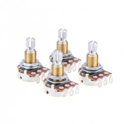 Musiclily Pro Brass Thread Mini Metric Sized Control Pots B500K Linear Taper Potentiometers for  Guitar (Set of 4)