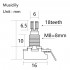 Alpha Mini Metric Sized Split Shaft Control Pots Audio Taper A25K Potentiometers for Guitar (Set of 2)