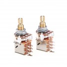 Musiclily Pro Brass Full Metric Sized Control Pots B250K Push/Pull Audio Taper Potentiometers for Guitar(Set of 2)