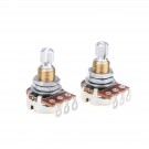 Musiclily Pro Brass Thread Mini Metric Sized Control Pots A25K Aduio Taper Potentiometers for Guitar (Set of 2)