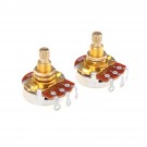 Musiclily Pro Brass Thread Full Metric Sized Control Pots B25K Audio Taper Potentiometers for Guitar(Set of 2)