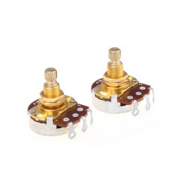 Musiclily Pro Brass Thread Full Metric Sized Control Pots A1 Meg Audio Taper Potentiometers for Guitar(Set of 2)