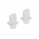 Musiclily Pro Metric Size Top hat Guitar Telecaster Switch Tips 3 Way Pickup Selector Switch Knobs for Import Squier Tele Style, White(Set of 2)
