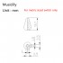 Musiclily Pro Metric Size Guitar 5-Way Switch Tips Stratocaster Switch Lever Knobs for Import Strat Style Electric Guitar, White (Set of 2)