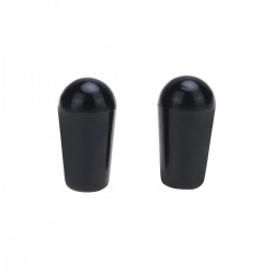 Musiclily Pro Metric Size Thread Plastic Guitar 3 Way LP Toggle Switch Tips Pickup Selector Switch Knobs for Epiphone Les Paul, Black (Set of 2)