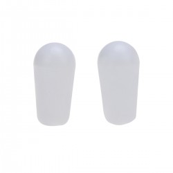 Musiclily Pro Metric Size Thread Plastic Guitar 3 Way LP Toggle Switch Tips Pickup Selector Switch Knobs for Epiphone Les Paul, White (Set of 2)
