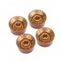 Musiclily Pro B-Stock Metric Size Abalone Circle Top Guitar Speed Control Knobs for Epiphone Les Paul SG Style, Amber(Set of 4)