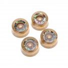 Musiclily Pro B-Stock Metric Size Abalone Circle Top Guitar Speed Control Knobs for Epiphone Les Paul SG Style, Gold(Set of 4)