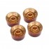 Musiclily Pro Metric Size Abalone Bird Top Guitar Speed Control Knobs for Epiphone Les Paul SG Style, Amber (Set of 4)