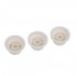 Musiclily Pro Plastic Metric Size Abalone Top Strat Knobs for Squier ST Style Guitar, Aged White(Set of 3)