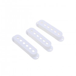 Musiclily Pro Plastic 50/50/52mm Stratocaster Guitar Single Coil Pickup Covers Set for Import Strat Squier, White(Set of 3)