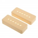 Musiclily Pro Plastic 50mm P90 Soapbar Guitar Pickup Covers for Import LP SG Electric Guitar, Cream(Set of 2)