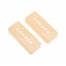 Musiclily Pro Plastic 48mm P90 Soapbar Guitar Pickup Covers for Import Les Paul SG Electric Guitar, Cream(Set of 2)