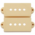 Musiclily Pro Plastic Precision Bass Pickup Covers Set for Fender Precision Bass, Cream (Set of 2)