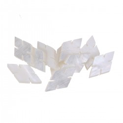 Musiclily Pro 14.5mm Natural Mother of Pearl Diamonds Snowflake Guitar Fretboard Inlay Dots, White Pearl(Set of 10)