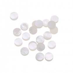 Musiclily Pro 6mm Natural Mother of Pearl Guitar Fretboard Inlay Dots , White Pearl (Set of 20)