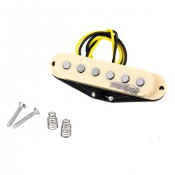 Wilkinson M Series High Output Alnico 5 Strat Single Coil Middle Pickup for Stratocaster Electric Guitar, Cream