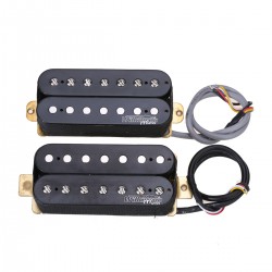 Wilkinson M Series WOH Classical Open Style Ceramic Humbucker Pickups Set for 7-String Electric Guitar, Black