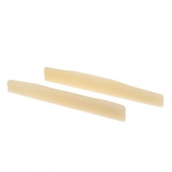 Musiclily Pro 73.66mm Compensated Acoustic Guitar Unbleached Bone Saddle for 6-String Martin Style(Set of 2)